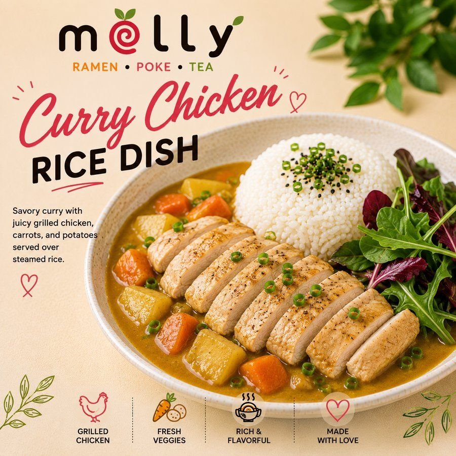 Curry chicken rice dish